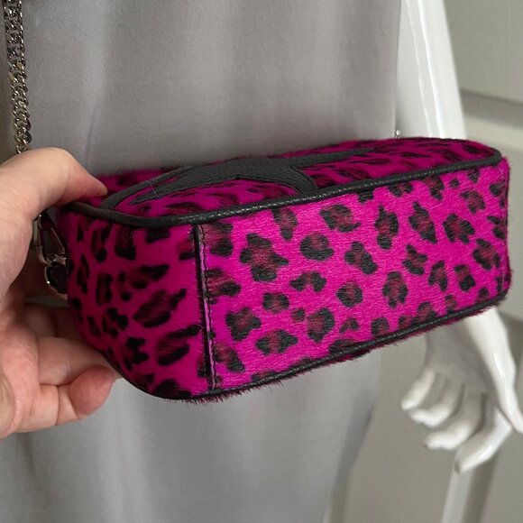 Authentic Golden Goose Star Bag - Fuschia Leopard Print - Picture 9 of 16